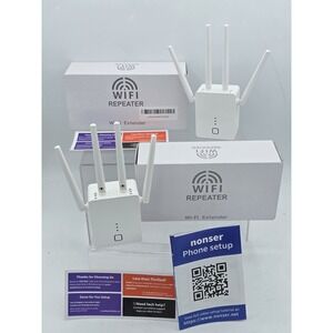 2 Pack Wifi Extender Wifi Repeater Nonser‎ 300 MBPS - TESTED AND WORKING